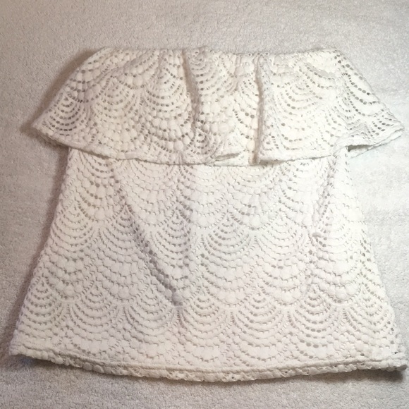 Lilly Pulitzer white lace tube top - Picture 2 of 8